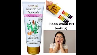 Testing PH of Patanjali saundarya face wash [upl. by Icnarf]