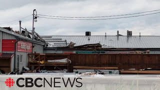 Suspected tornado touches down in southwestern Ontario [upl. by Vashtee716]