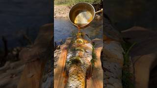 Çamur ve Yaprakta Sazan Pişirme 🐟  Cooking Carp in Primitive Mud and Leaves [upl. by Ahgiela]