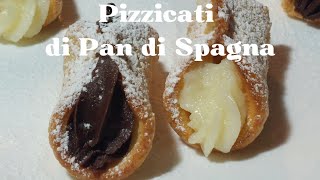 Pizzicati di Pan di Spagna  dolcetti golosi dellultimo minuto [upl. by Cirilo28]