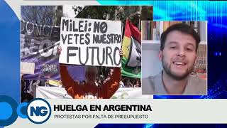 Huelgas del gremio universitario en Argentina  Entrevista con Tobías Belgrano  Consultor político [upl. by Ellerud]