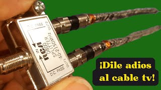 Colocas cable coaxial y splitter al revés😱 Dile adios al cable tv¡ Mira todos los canales gratis [upl. by Franza372]