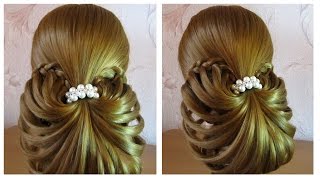 ⭐︎ Сoiffure soiréemariage facile à faire soi même cheveux mi long ⭐︎ simple et rapide [upl. by Neerom]