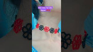 DIY Necklace with beads  How to make a necklace step by step with beads shorts necklace [upl. by Aihseym764]