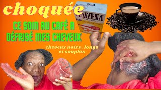 CE SOIN AU CAFÉ MAÏZENA A DEFRISÉ MES CHEVEUX JE SUIS CHOQUÉE  CHEVEUX NOIRS LISSES HYDRATÉS [upl. by Latrina137]