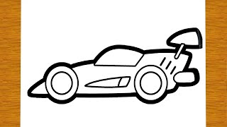 COME DISEGNARE UNA MACCHINA DELLA FORMULA 1 FERRARI  Disegni facili ed educativi [upl. by Buskus]