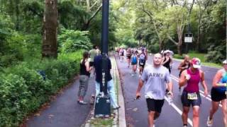 Running in the 2011 Nautica NYC Triathlon [upl. by Ahsikal]