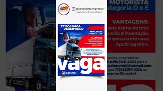 🚛 Oportunidades Imperdíveis para Motoristas Categoria D  Vagas Abertas Agora 🚨 [upl. by Noicpesnoc]