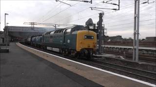 Class 55 Deltic working for GB Railfreight amp ScotRail [upl. by Aihsyla]