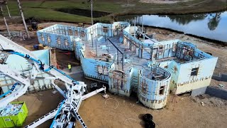 ICF Castle Main Floor Takes Shape in MASSIVE Concrete Pour [upl. by Gay]