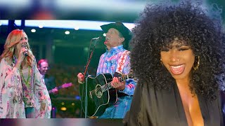 FIRST TIME REACTING TO  GEORGE STRAIT amp SHERYL CROW quotHERE FOR A GOOD TIMEquot REACTION [upl. by Aihsoek]