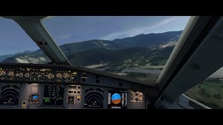 MSFS 2020  Castlegar West Kootenay circling approach runway 15  A32NX Exp  Live WX  4K  Ultra [upl. by Loleta]