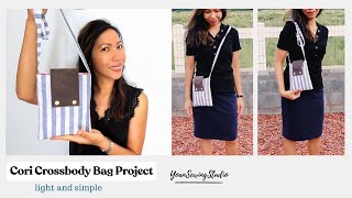 Sew a quick and simple crossbody bag  Cori Crossbody Bag Project  Sewing tutorial [upl. by Yael]