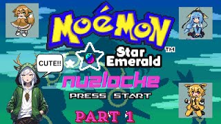 Pokemon Moemon Star Emerald A Cute New Rom Hack Nuzlocke Challenge Part 1 [upl. by Esmond561]