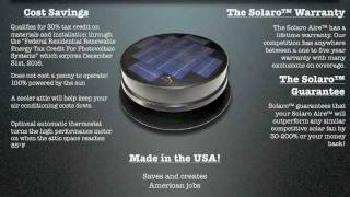 SOLAR POWERED ATTIC FAN OVERVEIW FREE ENERGY VENTILATION AMERICAN MADE [upl. by Nuahsyd]