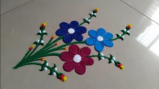 Simple and sobar very easy rangoli design by Jyoti Raut rangoli [upl. by Akli]