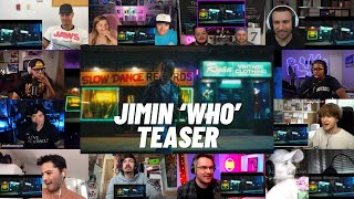 Jimin 지민  Who Official Teaser  Reaction Mashup [upl. by Hayalat]