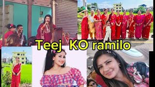 udi udi chupa 😘 sannani  teej KO ramailo ❤️ vlog  Alina basnet Mundra comedy [upl. by Cathe730]