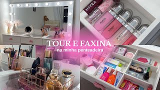 TOUR  ORGANIZAÇÃO da minha penteadeira 🎀✨ [upl. by Saleme]