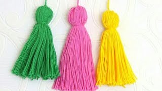 Woolen Tassel Making  Woolen kuchu Easy steps DIY [upl. by Ahsiuqat73]