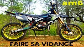 TUTO MECANIQUE MOTO  faire sa vidange moteur am6 [upl. by Panthia]