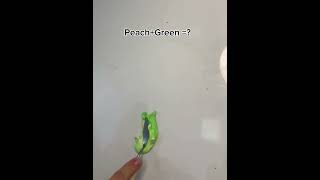 PeachGreen Clay Mixed satisfying clayasmr youtube shortshortsfeed  best video [upl. by Gautea]