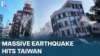 Taiwan Hit by Strongest Earthquake in 25 Years [upl. by Neerehs]