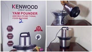 UNBOXING OF KENWOOD 8L YAM POUNDER AND POUNDING PRACTICAL [upl. by Naginarb]