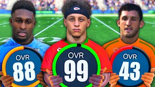 Challenge with Every OVERALL in Madden [upl. by Nadean838]