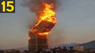 15 BIGGEST Bonfires in History [upl. by Azilanna295]