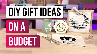 🤑 DIY Personalized Budget Gift Ideas with Cricut for 2023 [upl. by Arondel]