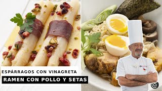 ESPÁRRAGOS con vinagreta  RAMEN de POLLO  Cocina Abierta de Karlos Arguiñano [upl. by Gaspar]