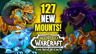 All New 127 Mounts Coming In The War Within WoW TWW  110 [upl. by Blas324]