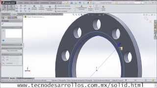 Diseñar una Brida Leccion 3 Curso de Solid Works TecnoDesarrollos [upl. by Saxe]