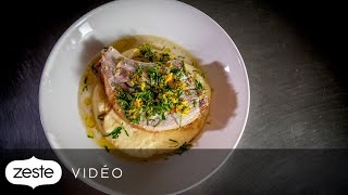 Recette de longe de porc braisée au lait polenta crémeuse et gremolata  Zeste [upl. by Rolan]