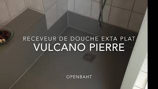 Receveur de douche Extra plat recoupable résine écologique Acrystone®  VULCANO [upl. by Sitnalta]