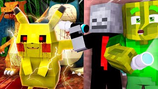 24 STUNDEN bei PIKACHUEXE ÜBERNACHTEN  Minecraft MONSTER VILLA [upl. by Esilec]