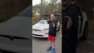 Driving a Tesla Model X with no hands shorts [upl. by Htenek558]