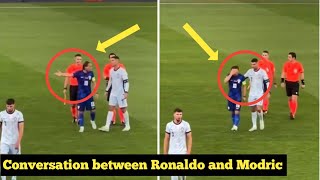 Conversation between Ronaldo and Modric  Ronaldo 900 Career Goal  Portugal Vs Croatia [upl. by Pulchia360]