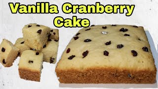 Vanilla Cranberry Cake in Kadai Without Butter Oven Egg  Eggless Cranberry Cake Recipe Easy [upl. by Hump266]