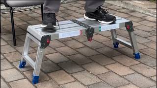 Adjustable Height Step Stool 33quot Folding Platform Review [upl. by Eirbua]