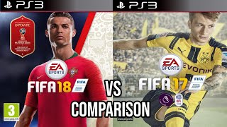 FIFA 18 VS FIFA 17 PS3 [upl. by Huberty718]