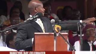 Museveni laments poor state of Anglicans Martyrs Shrine [upl. by Gnod]