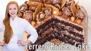 ULTIMATE Ferrero Rocher Cake  Rich Chocolate Hazelnut Cake [upl. by Ettelimay]