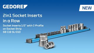 2in1 Socket Inserts in a Row  GEDORE SB C19 SL010 [upl. by Asirral]