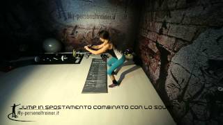 Jump in spostamento combinato con Squat  Terry Fitness [upl. by Anolla]