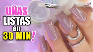 Uñas de TIP SIN ACRILICO 🚫 LISTAS en 30 MINUTOS😱 [upl. by Cul738]