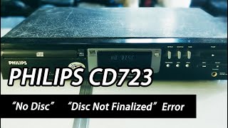 Fix Philips CD723 CD Player quotNo Discquot quotDisc Not Finalizedquot Error [upl. by Shig]