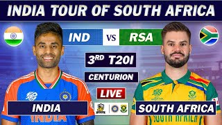 INDIA vs SOUTH AFRICA 3rd T20 Match LIVE COMMENTARY  IND vs SA T20 MATCH LIVE  SA 8 OVERS [upl. by Nnoryt]