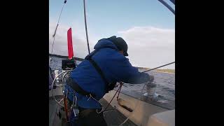 SINGLEHANDED SHORT TACKING WITH A WINDVANE [upl. by Hegarty858]